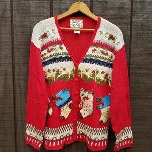 Heirloom Collectibles Ugly Christmas Cardigan L